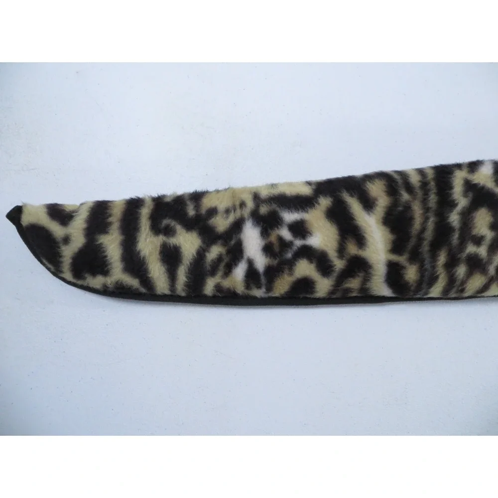 Vintage Leopard Print Fleece Orange Satin Lined Rifle Shotgun Sock Case Bag 48
